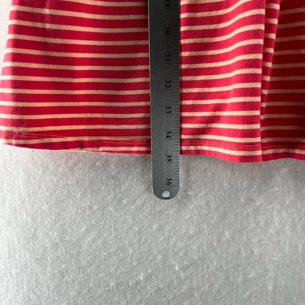 Levi's Dress Size XS A-Line Mini Striped Scoop Neck Short Sleeve Cotton Orange - Picture 13 of 13
